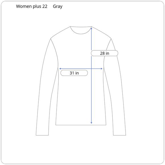 Seven7 Luxe Tunic Top Women Plus 22 Gray Leopard Sheer Back Long Sleeve - Picture 5 of 5